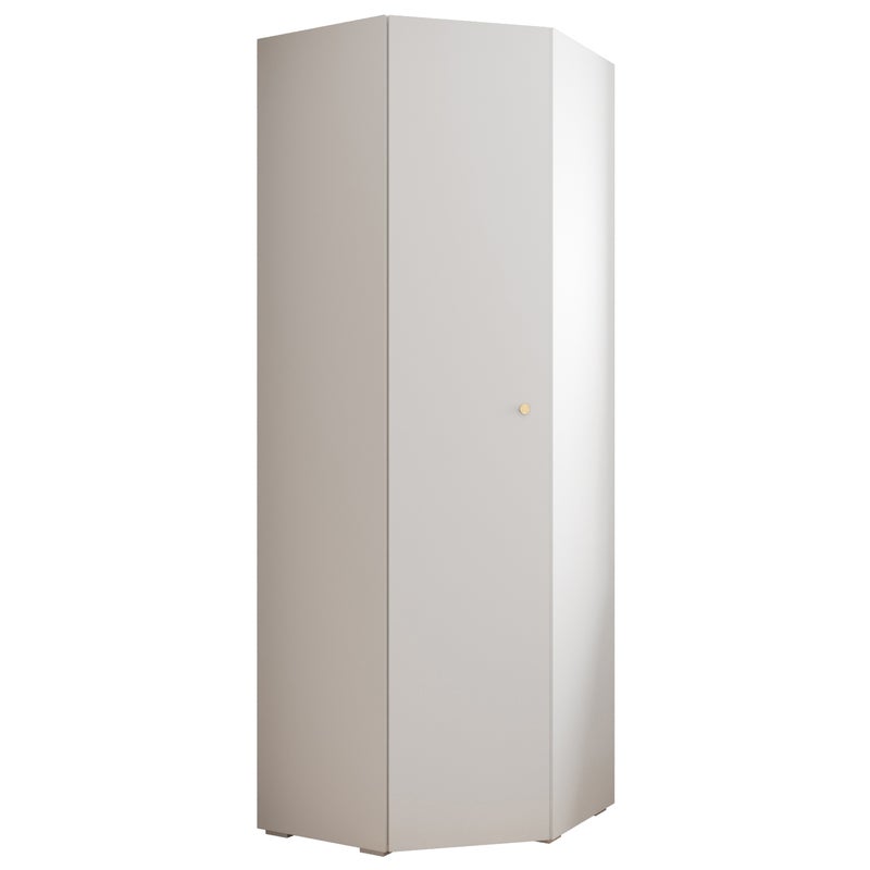 Szafa narożna uchylna ubraniowa Inova 2 biały + u. złoty Abiks Meble