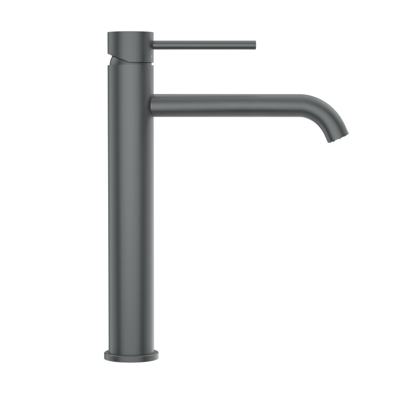 BALNEO Bateria umywalkowa wysoka GUN METAL ciemnoszara Jednouchwytowa armatura do umywalki CASCADE GUN METAL