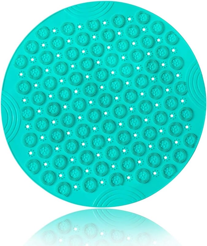 Mata antypoślizgowa do wanny, okrągła mata prysznicowa z tworzywa PVC, odporna na pleśń, z przyssawkami, trwała mata do masażu stóp, antybakteryjna