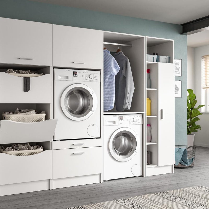 Free wysoka szafka łazienkowa 1 drzwi, 1 półka biały.