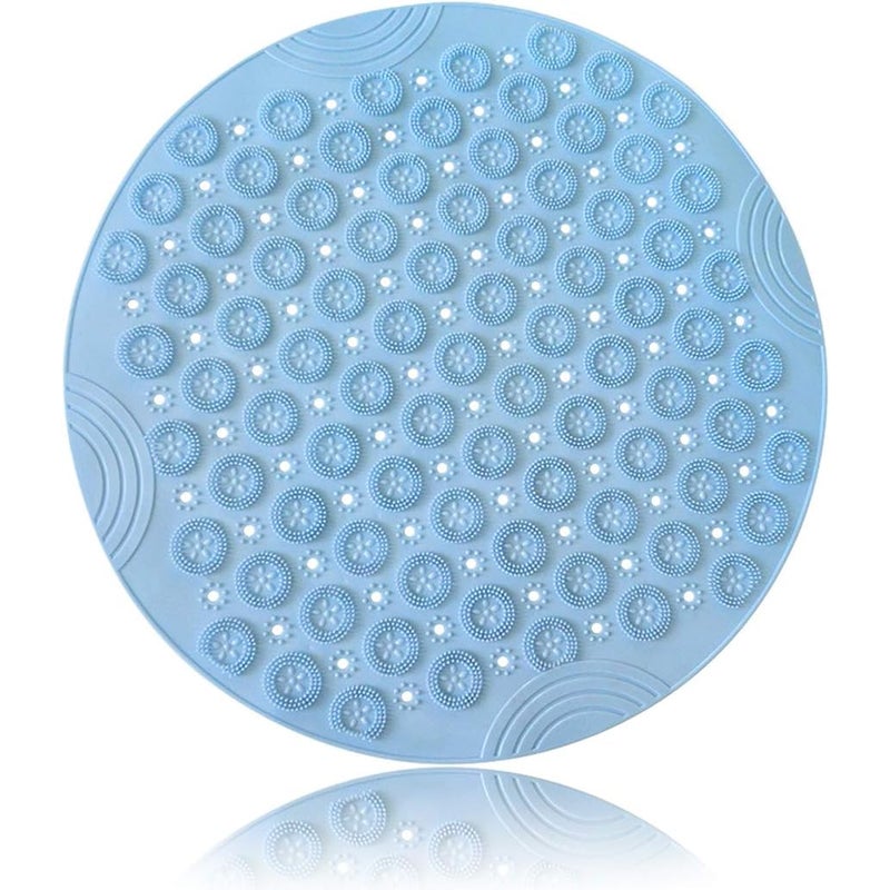 Mata antypoślizgowa do wanny, okrągła mata prysznicowa z tworzywa PVC, odporna na pleśń, z przyssawkami, trwała mata do masażu stóp, antybakteryjna