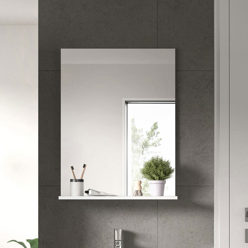 Scout lustro do kąpieli 1 drzwi, 1 półka biały połysk, biały.