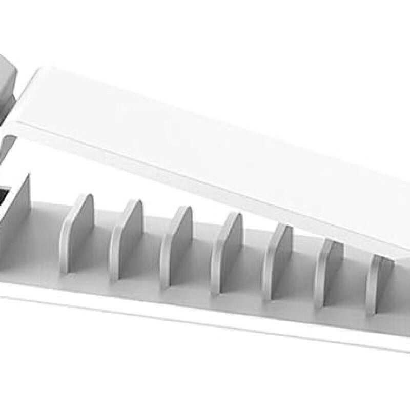 1 Klips kablowy - Klips kablowy z mocnym uchwytem, samoprzylepny do kabli ładujących USB na biurku, organizer kabli