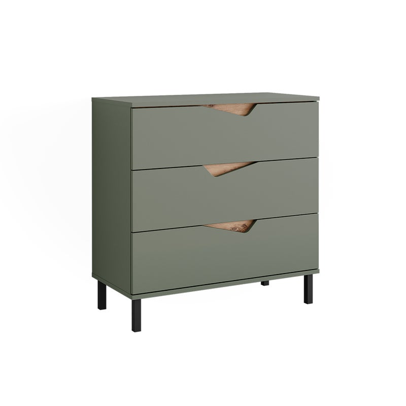 Vicco Kredens Marelle, Zielony/rzemieślniczy, 80 x 81.2 cm z 3 szufladami