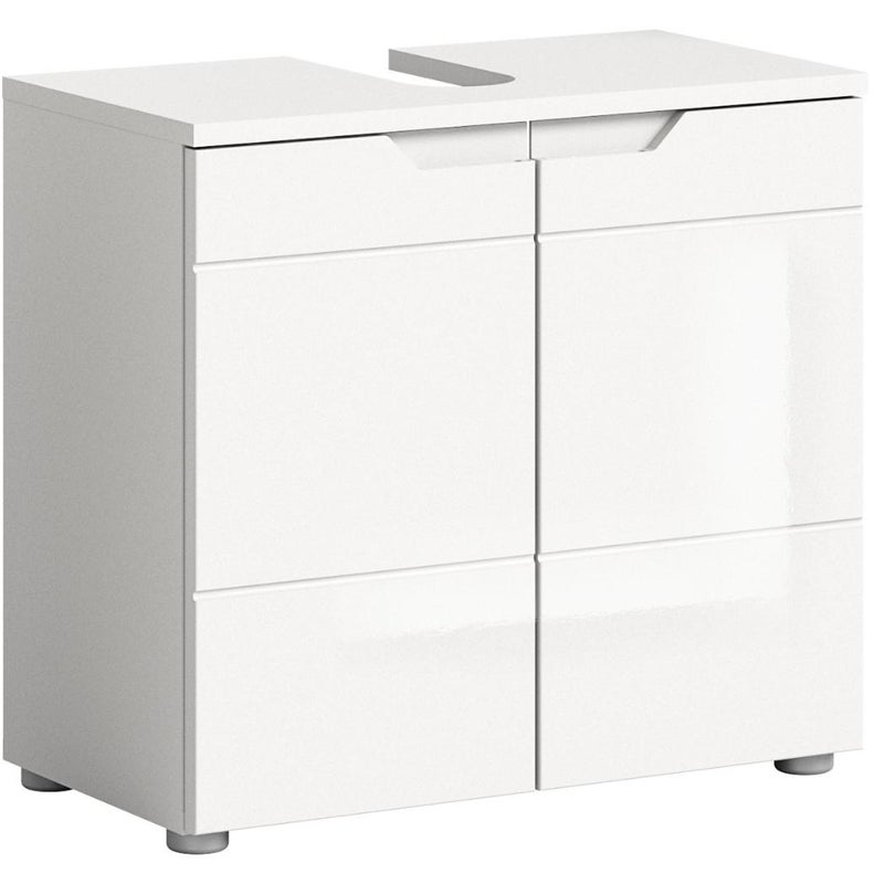 Solero szafka pod umywalkę 2 drzwi biały połysk, biały.
