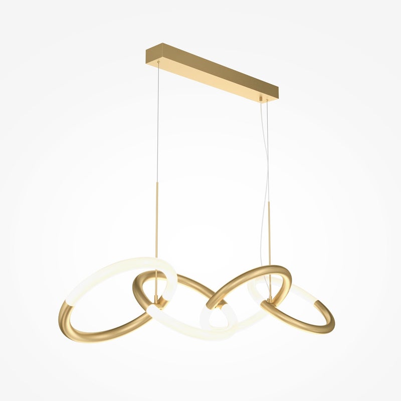 Lampa wisząca NODE LED 40W Ciepła biel 2600lm mosiężno-złota wym: 120 x 27 x 100 cm Maytoni