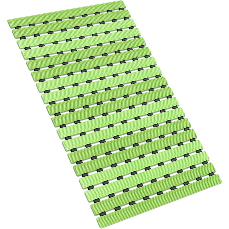 Szybko odprowadzająca wodę, antypoślizgowa mata łazienkowa do łazienki i kuchni, z solidnymi przyssawkami z tworzywa TPE, 40 x 63 cm (gradient zielon