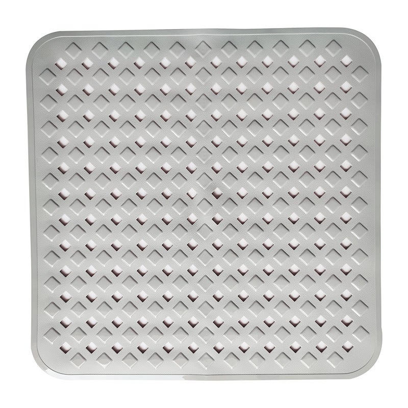 Mata antypoślizgowa do prysznica i łazienki 53 x 53 cm, kwadratowa, antypoślizgowa mata łazienkowa z przyssawkami, nadająca się do prania w pralce, s