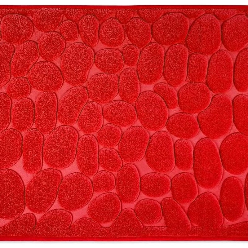 Mata łazienkowa z pianki memory, antypoślizgowa - Mata łazienkowa 50 x 80 cm - Czerwona