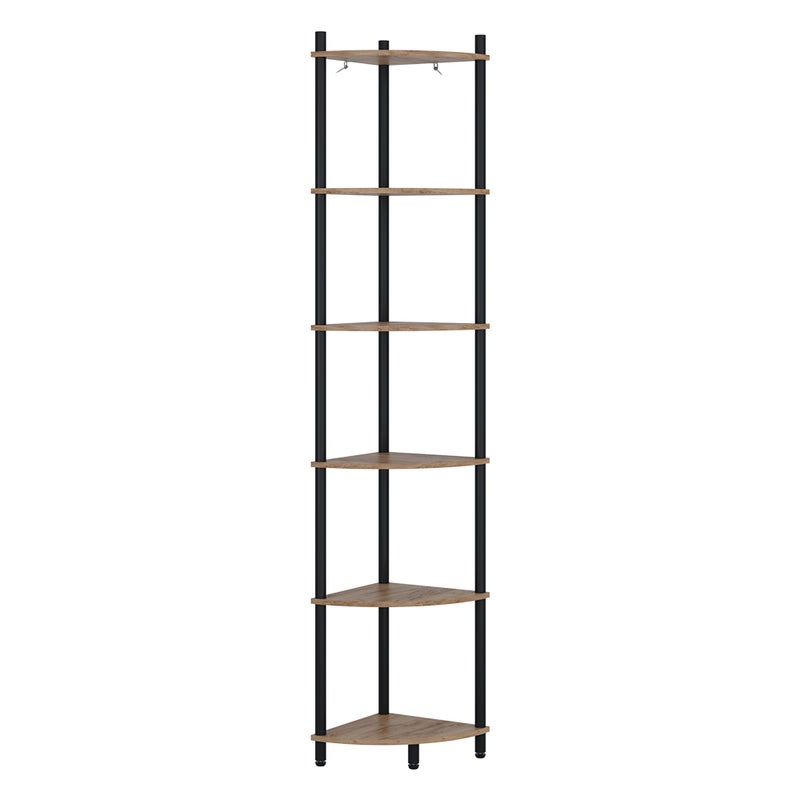 Vicco Półka narożna Bivio, Złoty dąb power/antracyt, 29 x 163.5 cm z 6 schowkami
