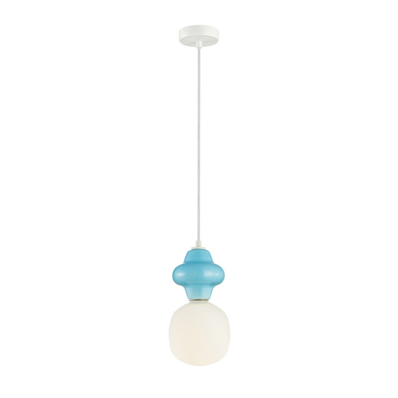 Lampa wisząca LATERA niebieska 1 x E14 x 40W wym: 120 x 15 x 15 cm Italux