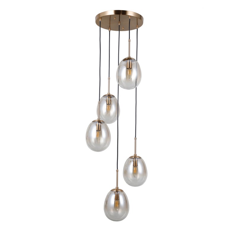 Lampa wisząca MEOLO złota 5 x E14 x 5W wym: 120 x 42 x 42 cm Italux