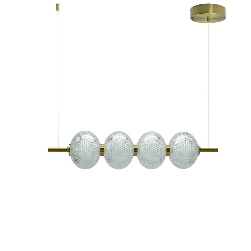 Lampa wisząca Amerilla LED 60W Neutralna biel 6000lm złoto-przezroczysta wym: 77 x 68 x 15 cm IdeaLED