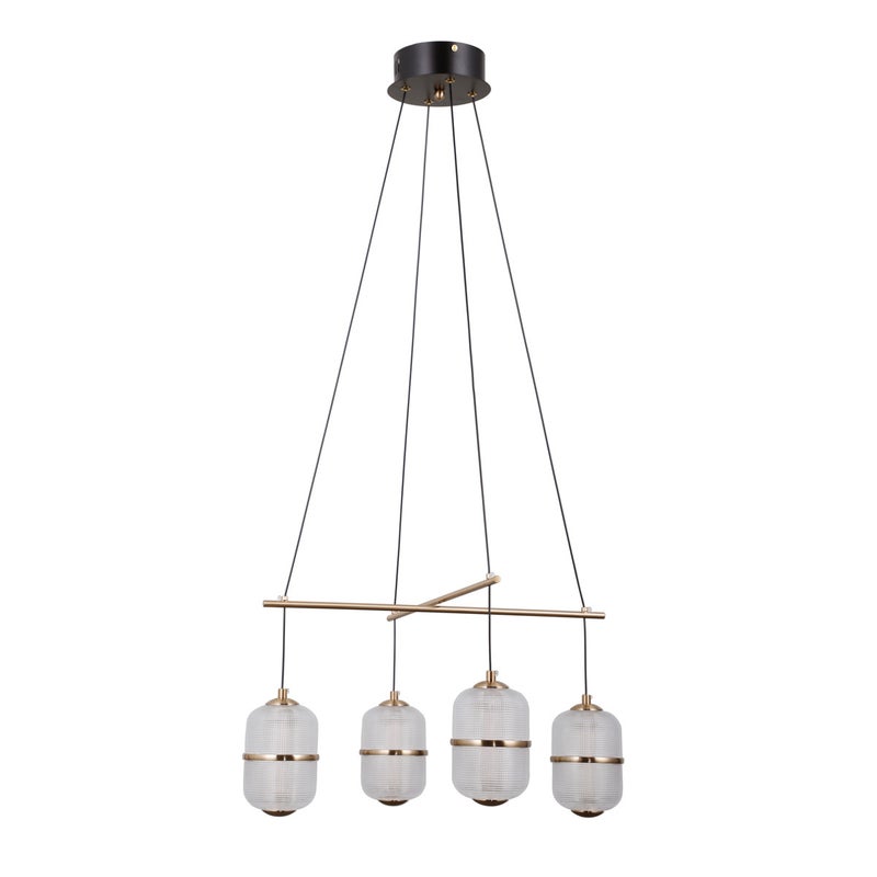 Lampa wisząca ALANI LED 24W Ciepła biel 1931lm czarna matowa wym: 110 x 56 x 56 cm Italux
