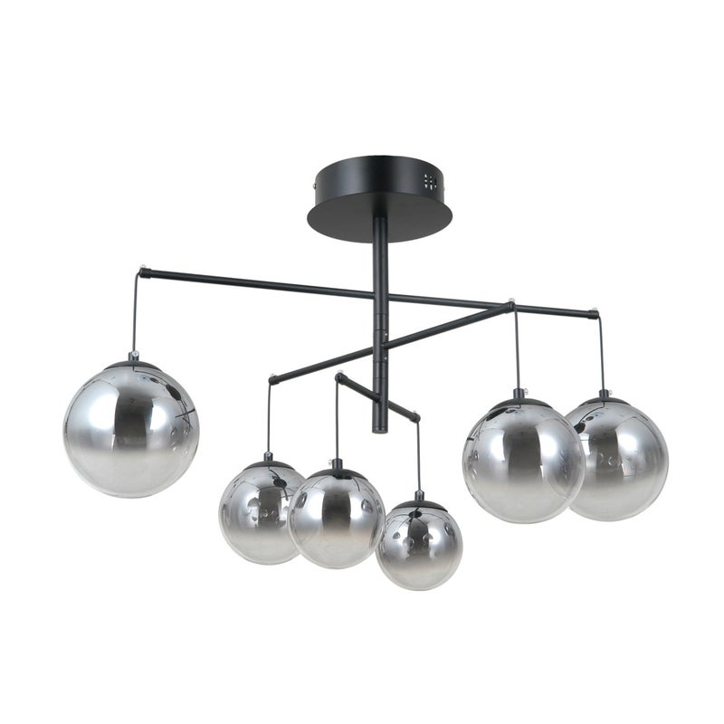 Lampa wisząca VELADA LED 30W Ciepła biel 2010lm czarna matowa wym: 51 x 74 x 74 cm Italux