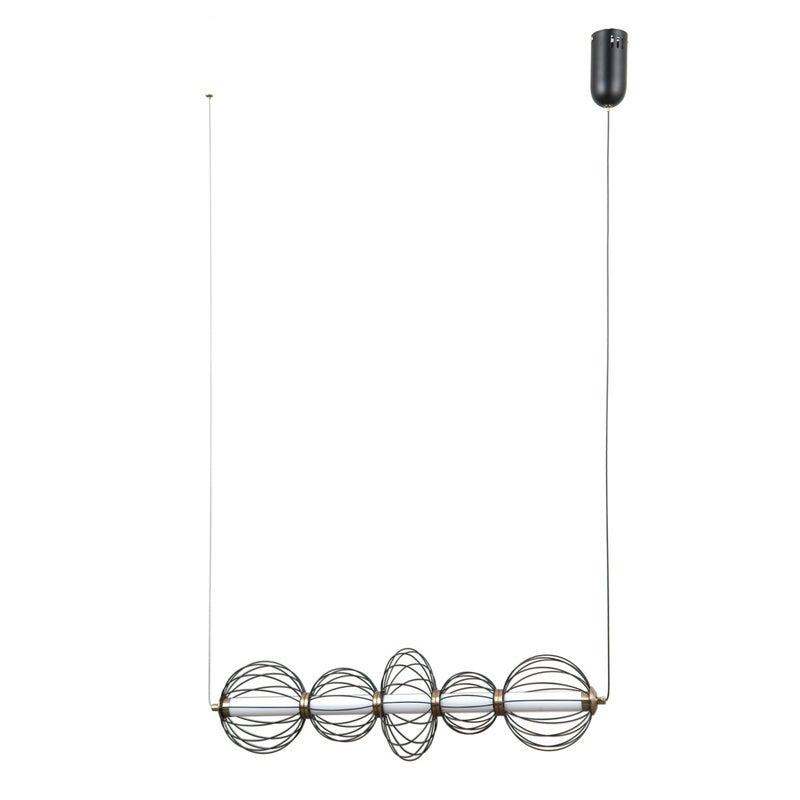 Lampa wisząca RABEL LED 18W Ciepła biel 1116lm czarna matowa wym: 120 x 67 x 18 cm Italux