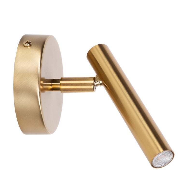 Kinkiet nowoczesny SOPEL złoty szczotkowany 1xG9x3W wym: 15x10x16 cm IP20 Sigma Lighting