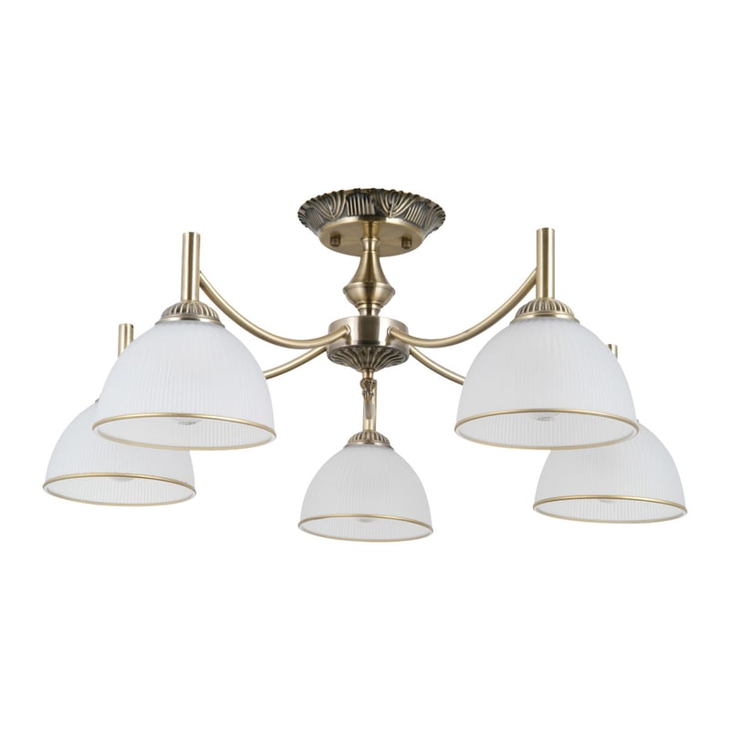 Lampa wisząca FENER antyczny mosiądz 5 x E27 x 40W wym: 28 x 68 x 68 cm Italux