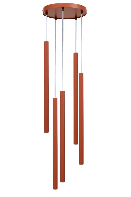 Lampa wisząca SOPEL ceglana 5 x G9 x 3W wym: 100 x 25 x 25 cm Sigma Lighting