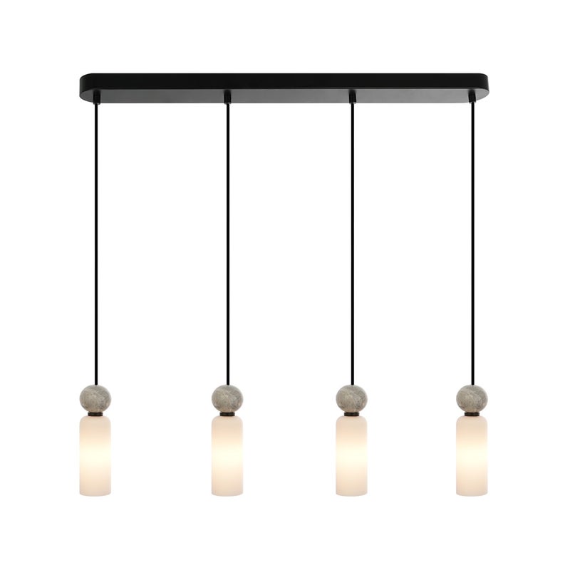 Lampa wisząca SANTOS czarna matowa 4 x G9 x 40W wym: 185 x 81 x 6 cm Italux