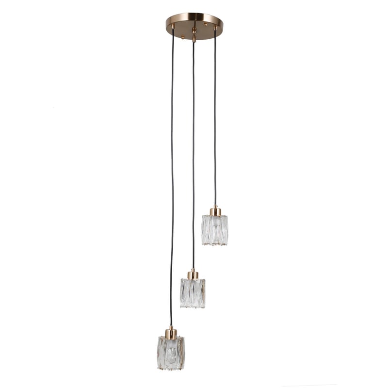 Lampa wisząca TORNO złota 3 x E14 x 40W wym: 120 x 27 x 27 cm Italux
