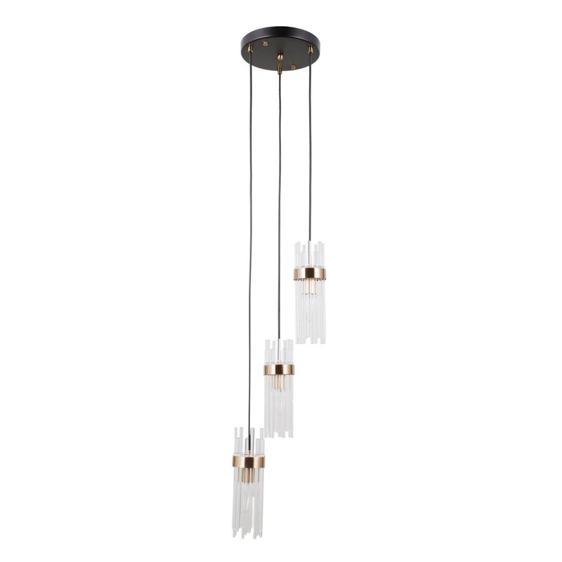 Lampa wisząca TARASO czarna matowa 3 x E14 x 40W wym: 120 x 26 x 26 cm Italux
