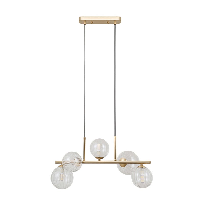 Lampa wisząca TOLEDO złota 5 x G9 x 5W wym: 120 x 63 x 28 cm Italux