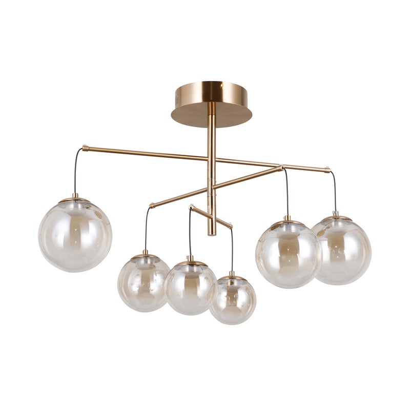 Lampa wisząca VELADA LED 30W Ciepła biel 2010lm złota wym: 51 x 74 x 74 cm Italux