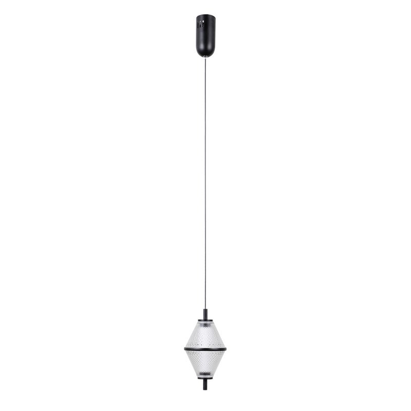 Lampa wisząca FUENTE LED 5W Ciepła biel 422lm czarna matowa wym: 120 x 13 x 13 cm Italux