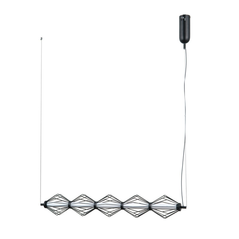 Lampa wisząca SEVIL LED 25W Ciepła biel 1288lm czarna matowa wym: 120 x 89 x 12,5 cm Italux