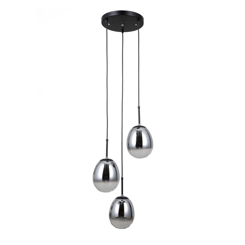 Lampa wisząca MEOLO czarna matowa 3 x E14 x 5W wym: 120 x 35 x 35 cm Italux
