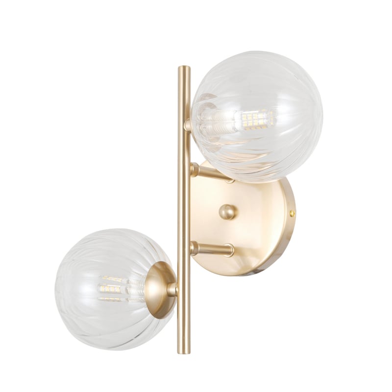 Kinkiet dekoracyjny TOLEDO złoty 2xG9x5W wym: 26x24x17 cm IP20 Italux