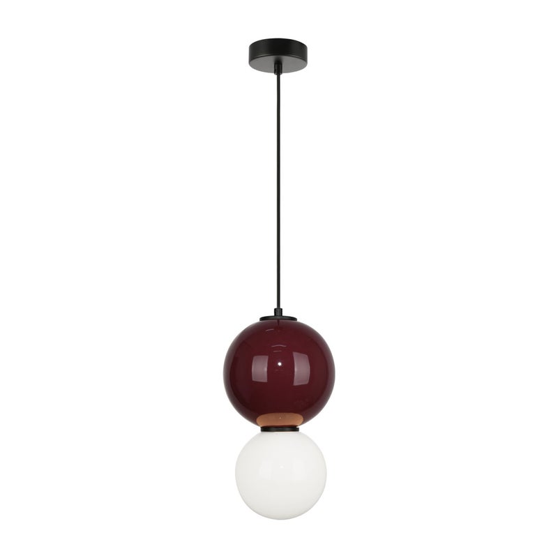 Lampa wisząca PIEVE LED 6W Ciepła biel 801lm bordowa wym: 154 x 18 x 18 cm Italux