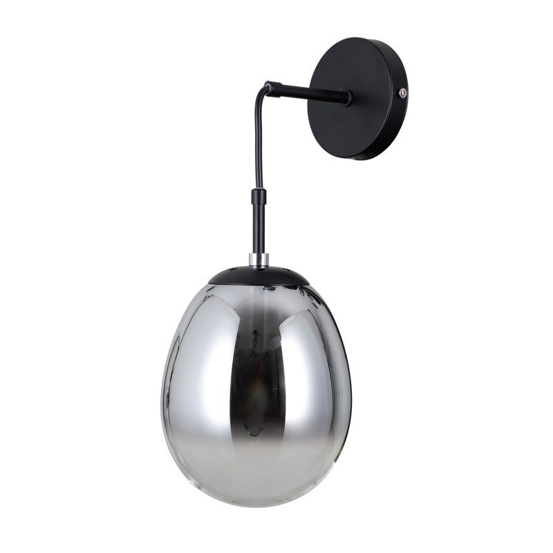 Kinkiet nowoczesny MEOLO czarny matowy 1xE14x5W wym: 33x14x19,4 cm IP20 Italux