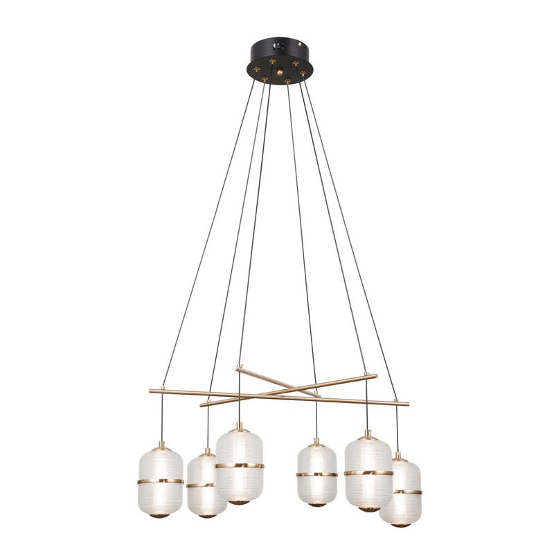Lampa wisząca ALANI LED 32W Ciepła biel 2496lm czarna matowa wym: 110 x 66 x 66 cm Italux