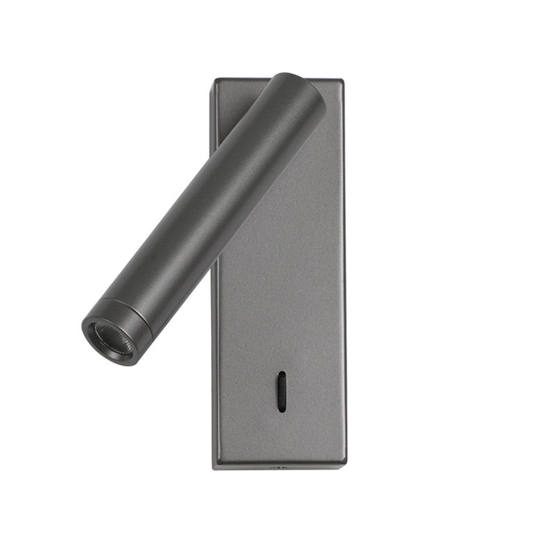 Kinkiet CALI LED 2.5W Ciepła biel 153lm szary wym: 16x5,5x6 cm IP20 Italux
