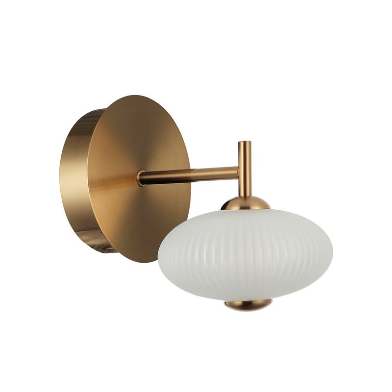 Kinkiet NICO LED 5W Ciepła biel 480lm złoty wym: 19x15x24 cm IP20 Italux
