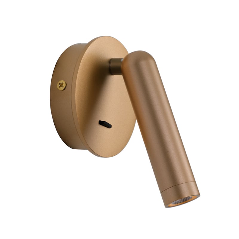 Kinkiet CARDA LED 2.5W Ciepła biel 164lm złoty wym: 13x12x9 cm IP20 Italux