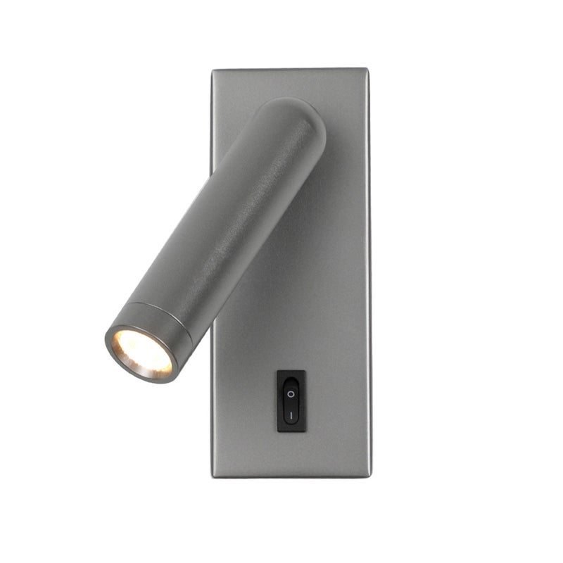 Kinkiet NOVA LED 2.5W Ciepła biel 153lm szary wym: 14x9x5,5 cm IP20 Italux