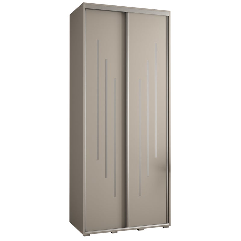 Szafa przesuwna wysoka Dakota 8 110 x 45 x 235,2 cm kaszmir + u. Srebrny - Abiks Meble