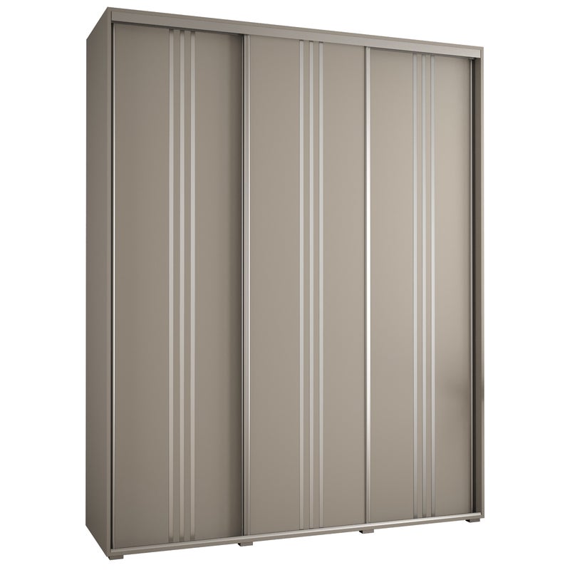 Szafa przesuwna wysoka Dakota 6 190 x 45 x 235,2 cm kaszmir + u. Srebrny - Abiks Meble