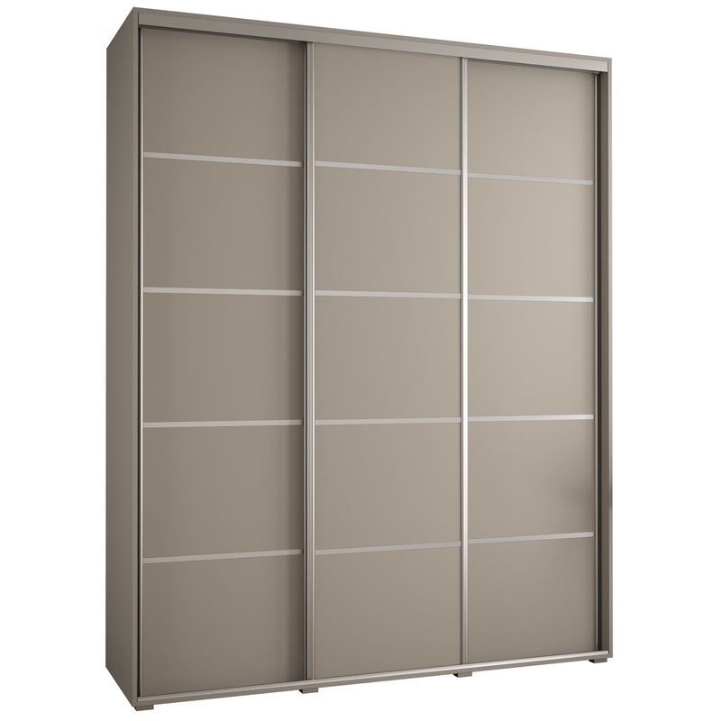 Szafa przesuwna wysoka Dakota 4 190 x 45 x 235,2 cm kaszmir + u. Srebrny - Abiks Meble