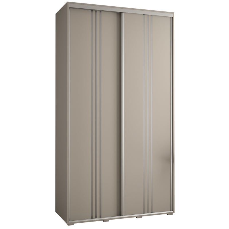 Szafa przesuwna wysoka Dakota 6 140 x 60 x 235,2 cm kaszmir + u. Srebrny - Abiks Meble