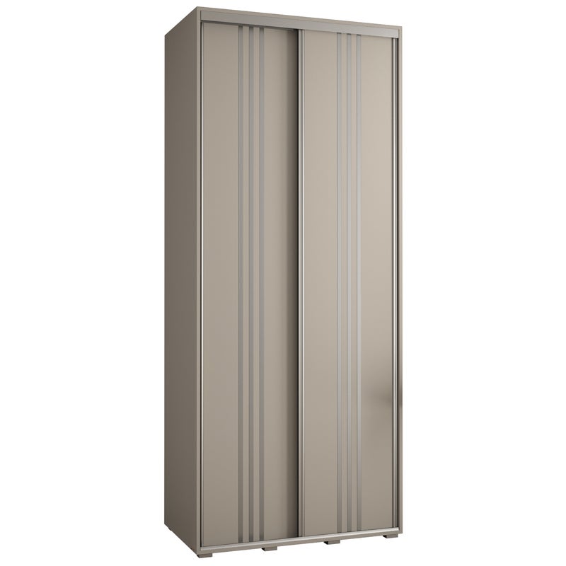 Szafa przesuwna wysoka Dakota 6 120 x 60 x 235,2 cm kaszmir + u. Srebrny - Abiks Meble