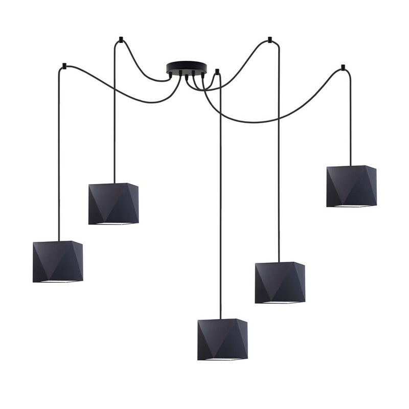 Lampa wisząca zwis żyrandol sufitowa z abażurami diament POP Z5