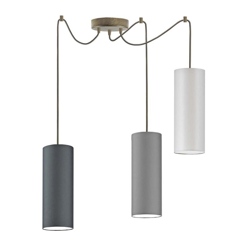 Lampa wisząca zwis żyrandol sufitowa z abażurami tuba POGO Z3