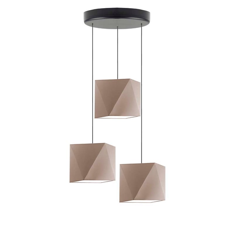 Lampa wisząca zwis żyrandol sufitowa z abażurami diament BURNE Z3