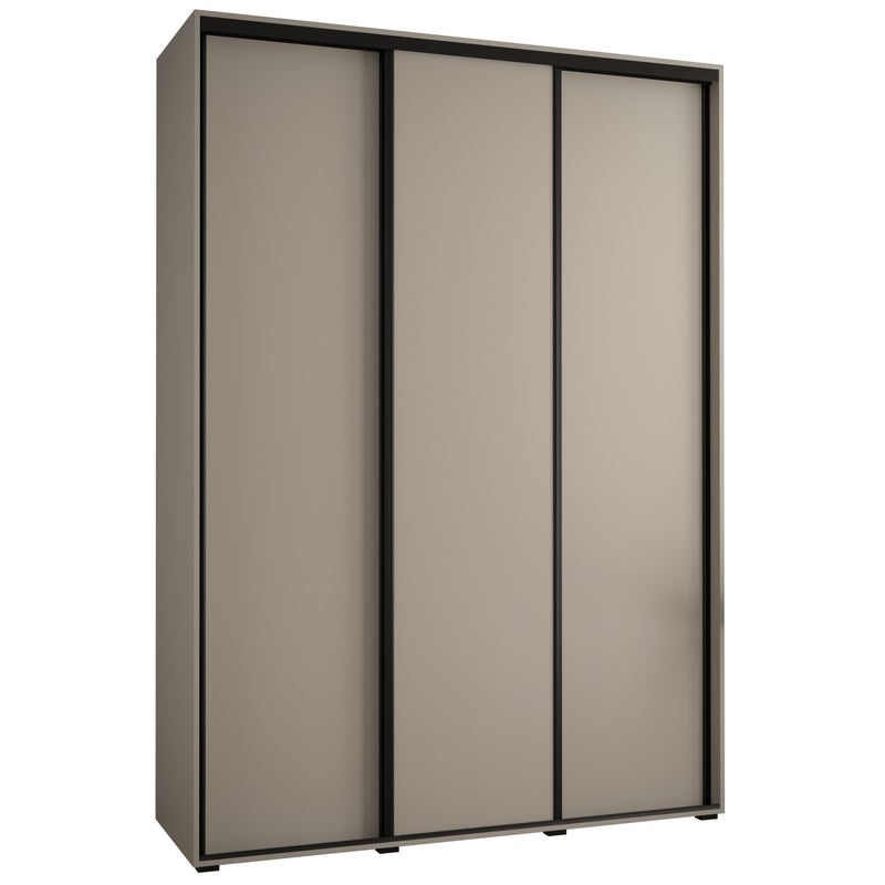 Szafa przesuwna wysoka Dakota 1 170 x 45 x 235,2 cm kaszmir + u. czarny - Abiks Meble