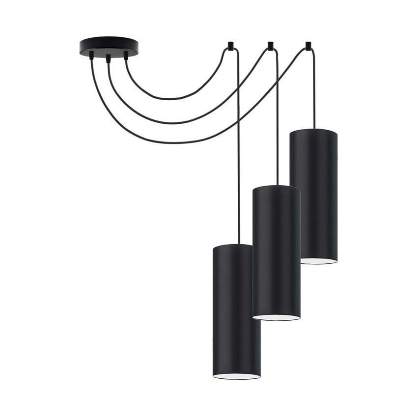 Lampa wisząca zwis żyrandol sufitowa z abażurami tuba POGO Z3