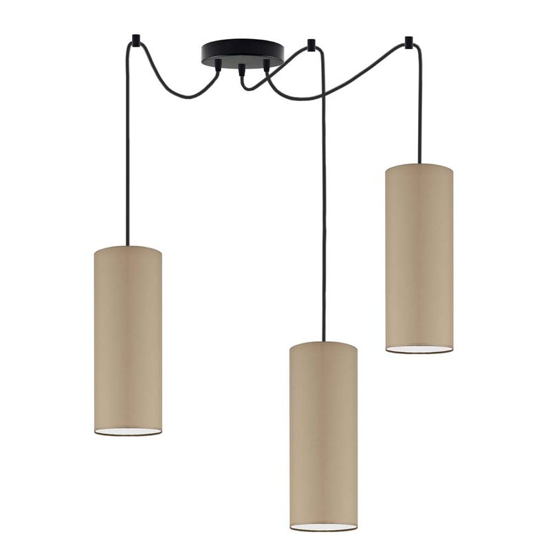 Lampa wisząca zwis żyrandol sufitowa z abażurami tuba POGO Z3